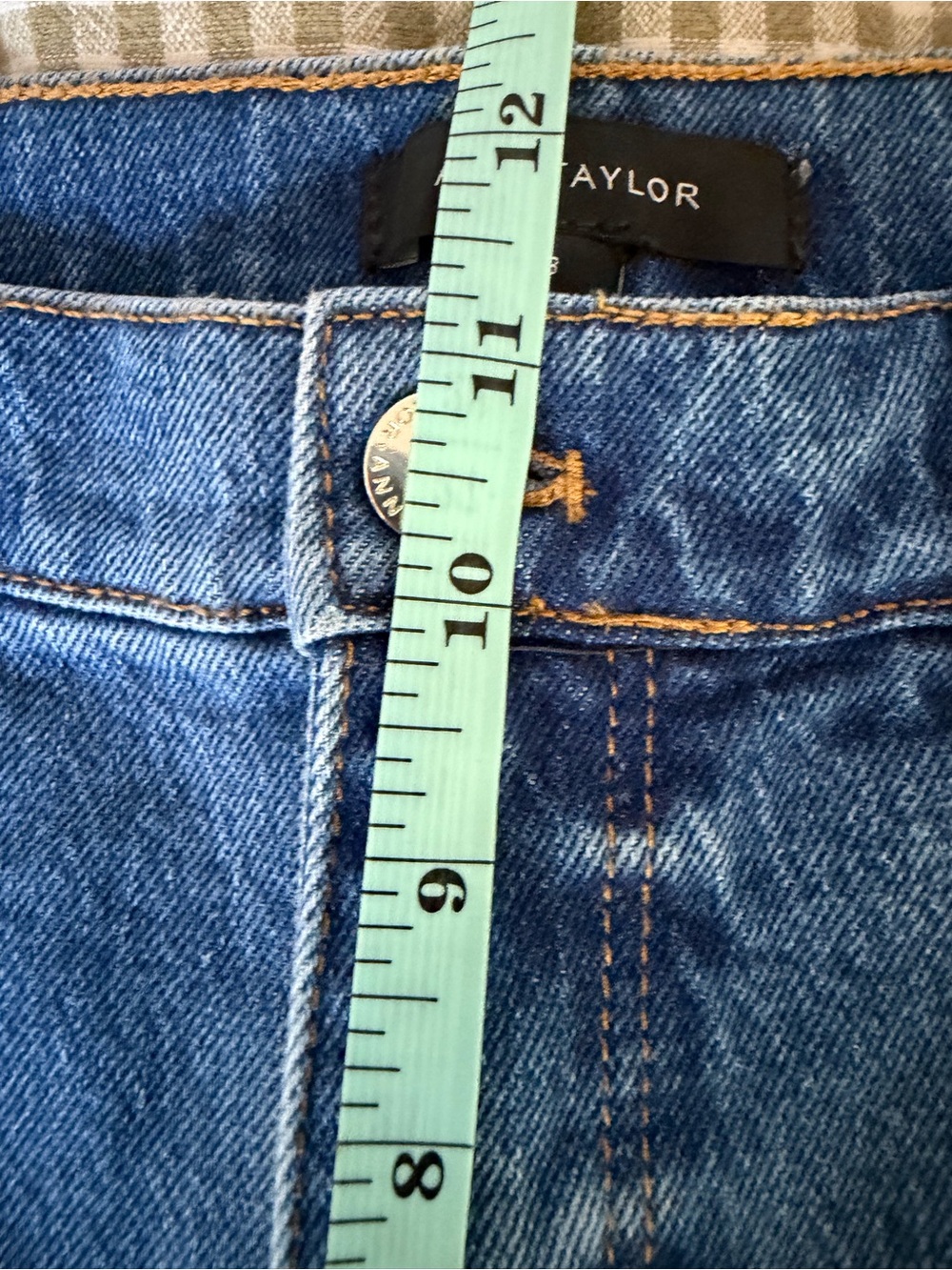 Ann Taylor The Straight High Rise Medium Blue Jeans 8 - Picture 6 of 8